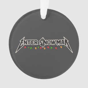 Ornamento Entre Boneco de Neve Natal Rocker Inverno Rock Met