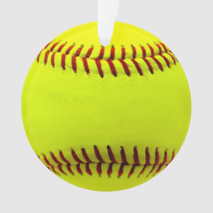 Ornamento Equipe Amarelo Softball Personalizável