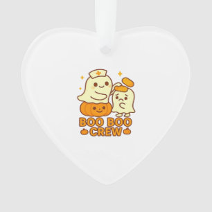 Ornamento Equipe Boo Boo Enfermeira Divertida Halloween Fant
