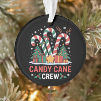 Ornamento Equipe Candy Cane Árvore de Natal Rena Xmas