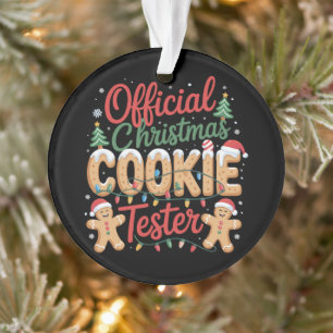 Ornamento Equipe Oficial de Testadores de Biscoitos de Natal