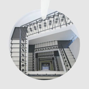 Ornamento Escadaria do quadrado branco