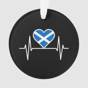 Ornamento Escócia - Scotland Flag Heartbeat