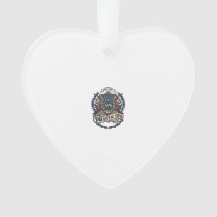 Ornamento Escudo de Batalha Patriótico 1776 Símbolo Inspirad