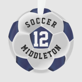 Ornamento Escuro Azul e Branco Esportes de Futebol