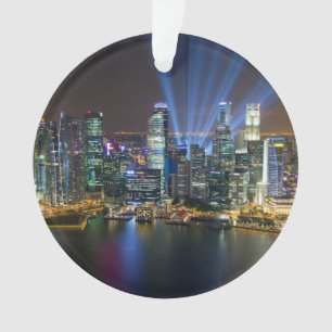Ornamento Espectáculo de Luzes no Centro de Singapura
