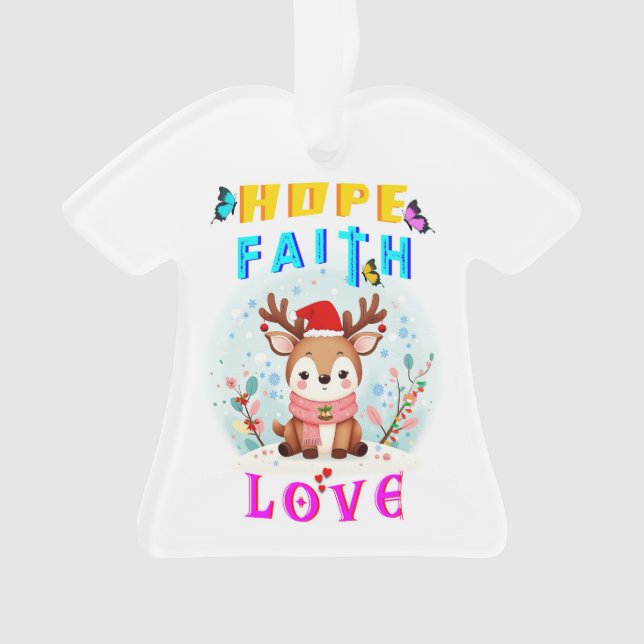 Ornamento Esperança Fé Amor (Frente)