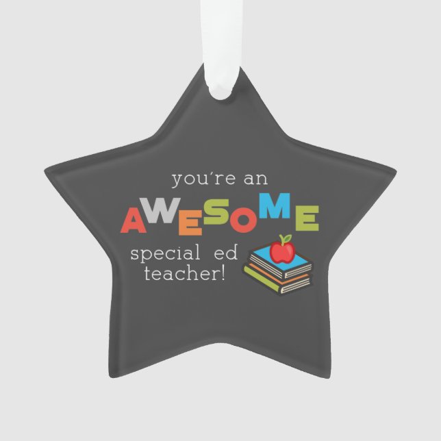 Ornamento Espetacular Dia de Apreciação do Professor de Educ (Frente)