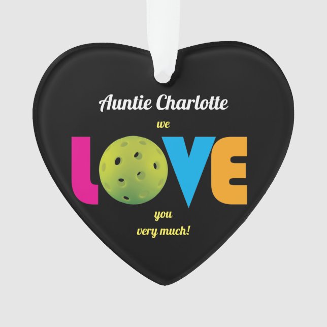 Ornamento Espetacular Jogada de Amor, texto personalizado, e (Frente)