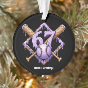 Ornamento Esportes Retro Engraçados Com Memória De Baseball 