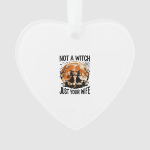 Ornamento Esposa engraçada Halloween Vintage Witch Moon Desi