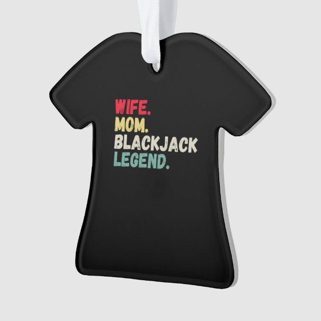 Ornamento Esposa Mãe blackjack cartões de lenda 21 retro vin (Frente)