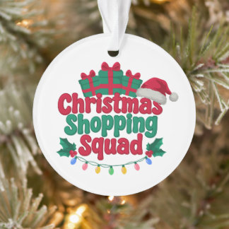 Ornamento Esquadrão de Compras de Natal Presentes de Chapéu