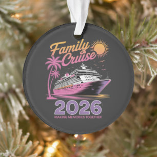 Ornamento Esquadrão de Cruzeiro Familiar 2026 Viagem Corresp