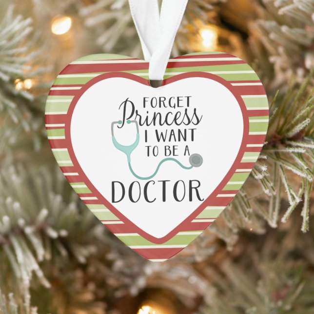 Ornamento esqueça princesa eu quero ser médica (Árvore)