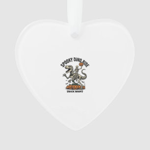 Ornamento Esqueleto de Dinossauro de Halloween Vintage Trick