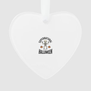Ornamento Esqueleto de Halloween Supernatural Engraçado Vint