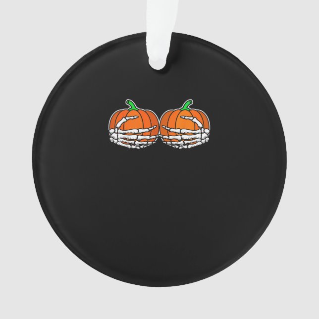 Ornamento Esqueleto Mão No Peito Das Mulheres De Halloween D (Frente)