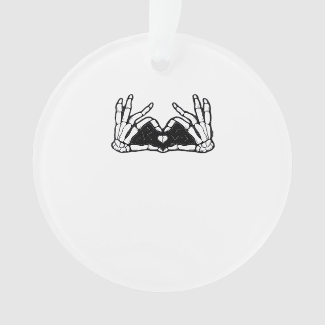 Ornamento Esqueleto Mãos O Coração (Frente)
