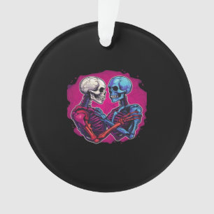 Ornamento Esqueleto Tradicional Americano Segurando Tatuagem