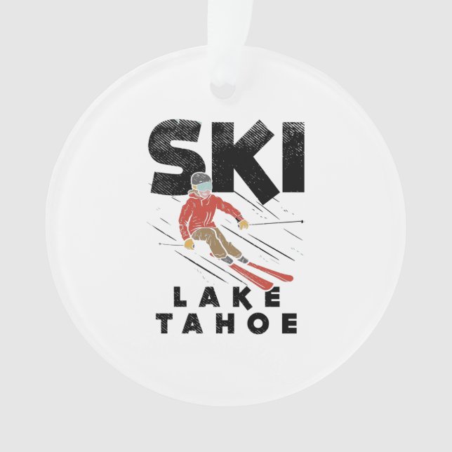 Ornamento Esqui - Lago Ski Tahoe (Frente)
