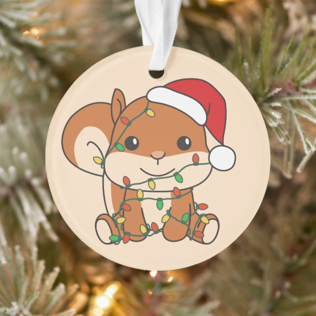 Ornamento Esquilo de Natal para Animais de inverno (Árvore)