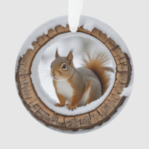 Ornamento esquilo na neve
