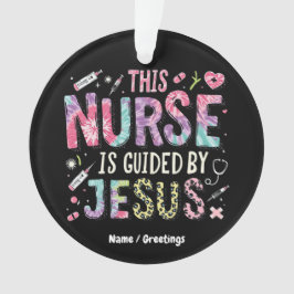 Ornamento Esta enfermeira é guiada por Jesus, dotado de Fé