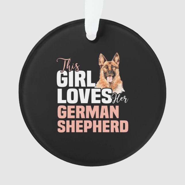 Ornamento Esta Menina Ama O German shepherd (Frente)