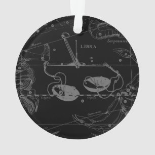 Ornamento Estilo de Engrenagem da Constelação Libra Heveli