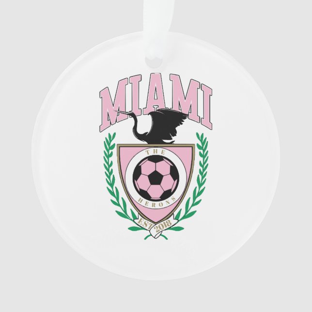 Ornamento Estilo Varsity de Futebol de Miami  (Frente)