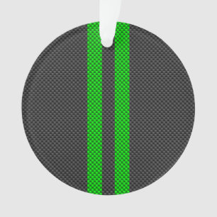 Ornamento Estilos de fibra de carbono verde esportivo