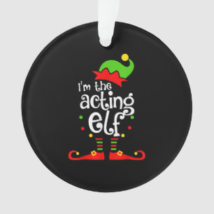Ornamento Estou a agir como amigo da família Elf Xmas no Na