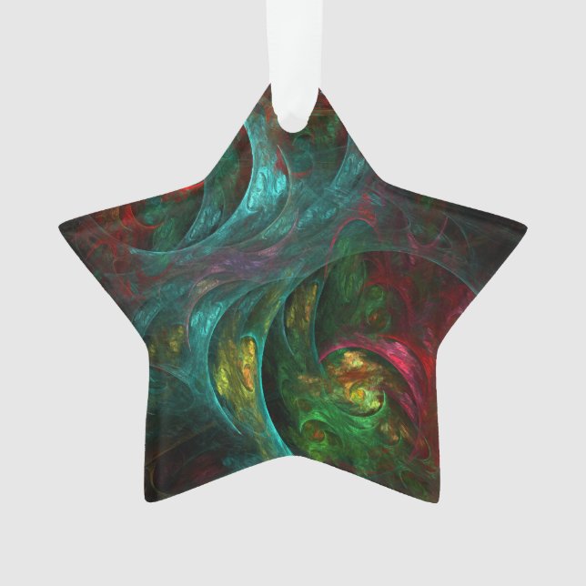 Ornamento Estrela acrílica de gênesis nova Abstrato art (Frente)