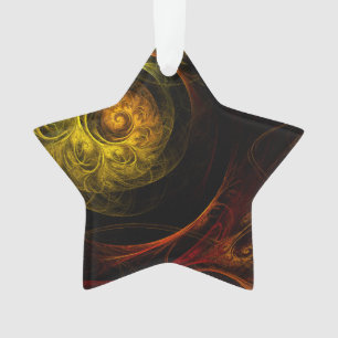 Ornamento Estrela Acrínica de Abstrato de Arte Floral Sunris
