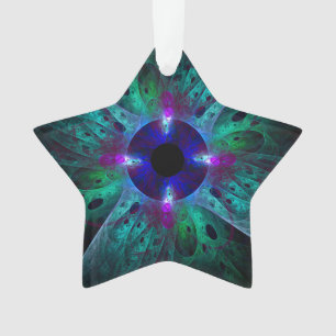 Ornamento Estrela Acriólica de Abstrato de Olhos