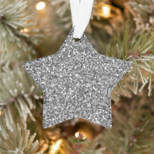 Ornamento Estrela Brilho Prata