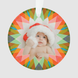 Ornamento Estrela de Natal Personalizada Rosa Verde Presente