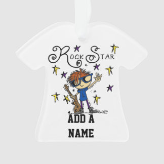 Ornamento Estrela do rock do menino do Redhead