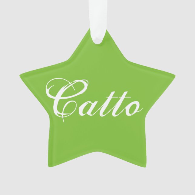Ornamento Estrela Verde "Catto" (Frente)