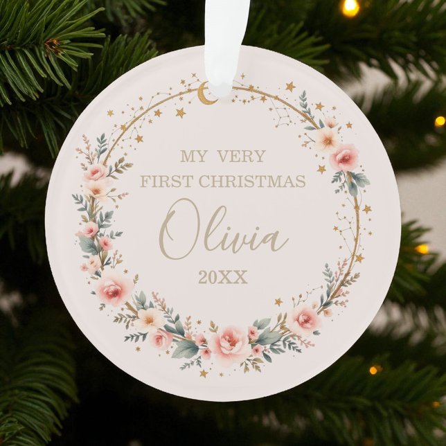 Ornamento Estrelas Celestiais Lua Bebê 1 rua Primeiro Natal (Criador carregado)