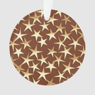 Ornamento Estrelas Douradas de chocolate marrom
