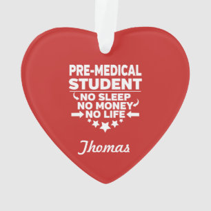 Ornamento Estudante pré-universitário sem vida ou dinheiro