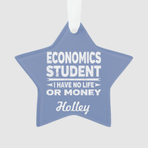 Ornamento Estudantes de economia sem vida ou dinheiro