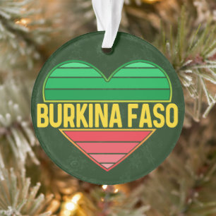 Ornamento Eu Amo Burkina Faso, Heart Burkinabè