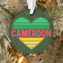 Ornamento Eu Amo Camarões, Coração Camaronês