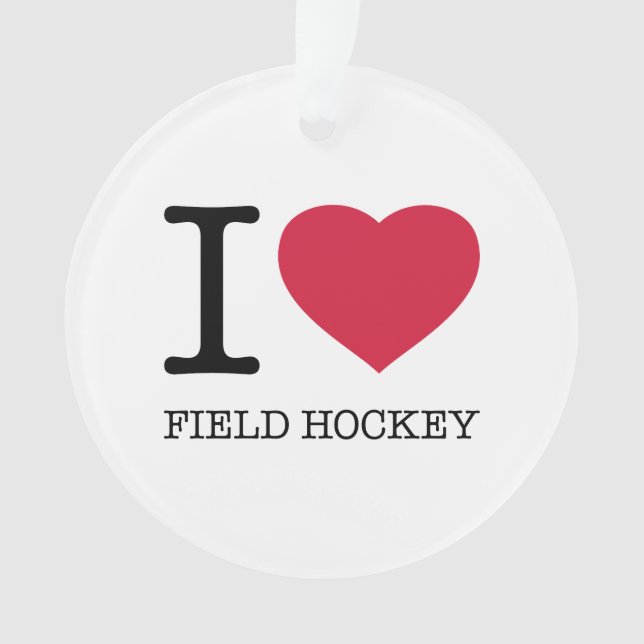 ORNAMENTO EU AMO CAMPO HOCKEY (Frente)