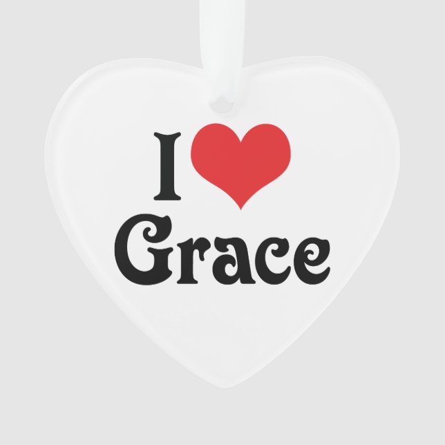 Ornamento Eu Amo Grace (Frente)