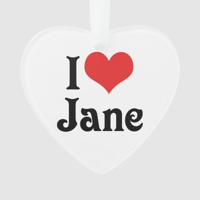 Ornamento Eu Amo Jane (Frente)