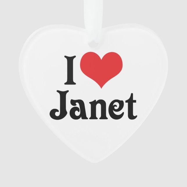 Ornamento Eu Amo Janet (Frente)